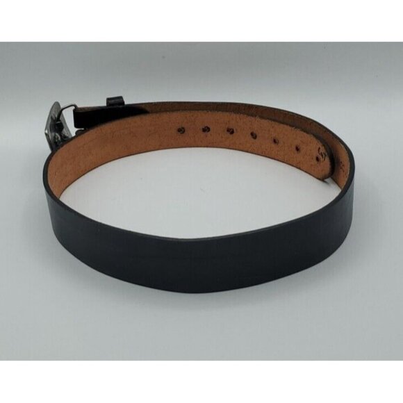 Krazy Cow Women\'s Black Leather Belt with Silver (Brighton Like) Buckle  Size XL main image 2